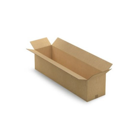 Caisse carton longue double cannelure à grande ouverture RAJA 120x30x30 cm