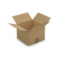 Caisse carton brune simple cannelure RAJA 20x20x15 cm