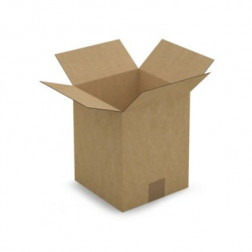 Caisse carton brune simple cannelure RAJA 20x20x25 cm