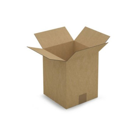 Caisse carton brune simple cannelure RAJA 20x20x25 cm