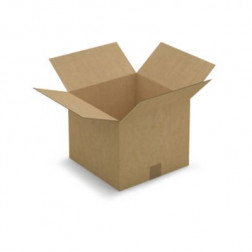 Caisse carton brune simple cannelure RAJA 30x30x25 cm