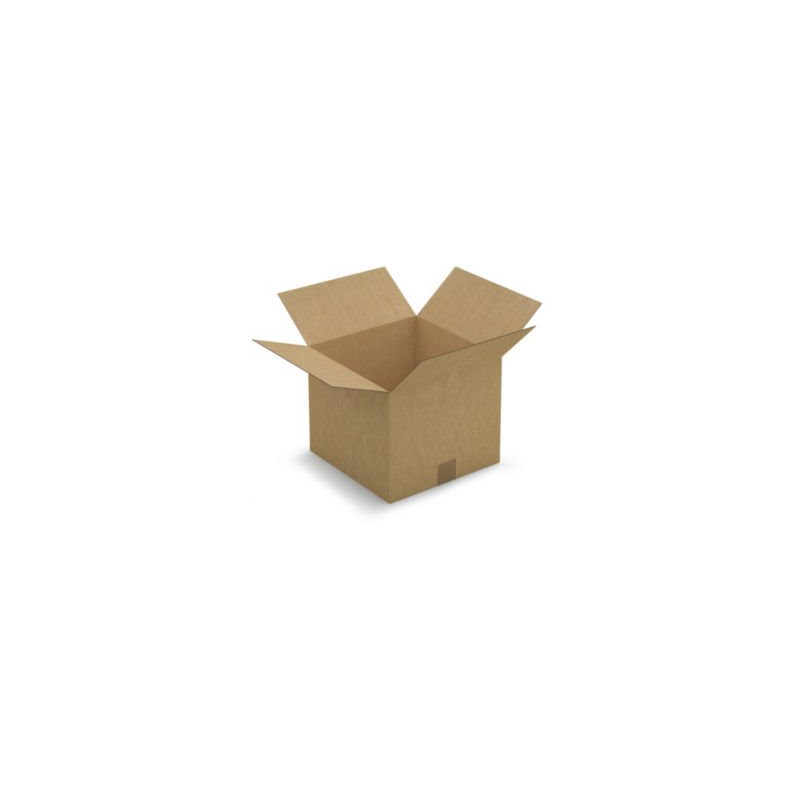 Caisse carton brune simple cannelure RAJA 30x30x25 cm