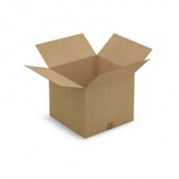 Caisse carton brune simple cannelure RAJA 40x40x34 cm