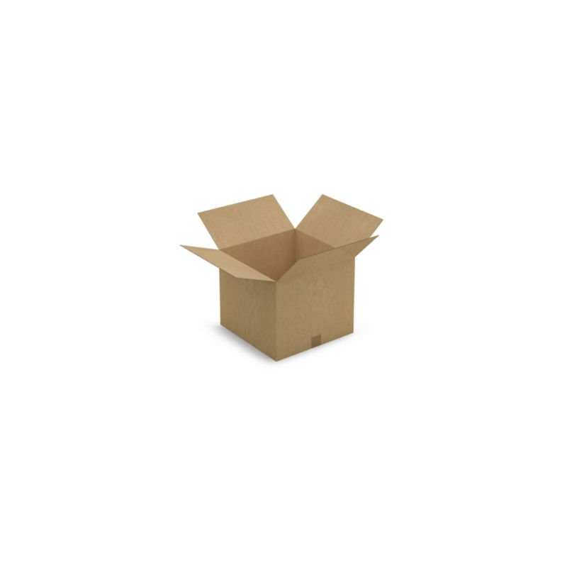 Caisse carton brune simple cannelure RAJA 40x40x34 cm