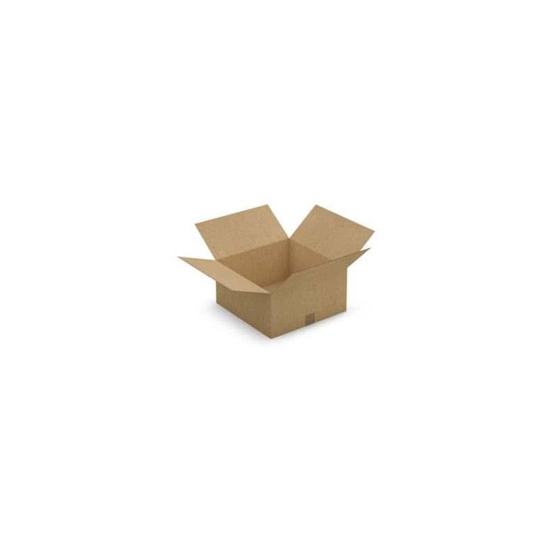 Caisse carton brune simple cannelure RAJA 40x40x20 cm