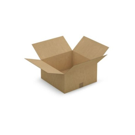 Caisse carton brune simple cannelure RAJA 40x40x20 cm