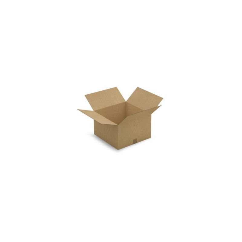 Caisse carton brune simple cannelure RAJA 40x40x25 cm