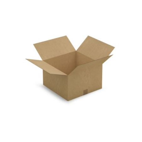 Caisse carton brune simple cannelure RAJA 40x40x25 cm