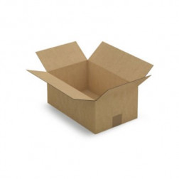 Caisse carton brune simple cannelure RAJA 34,5x22x14,5 cm