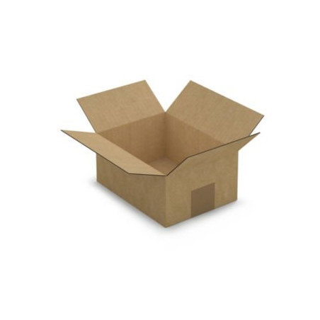 Caisse carton brune simple cannelure RAJA 20x15x9 cm