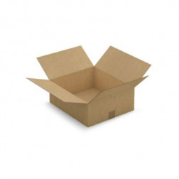 Caisse carton brune simple cannelure RAJA 40x35x15 cm