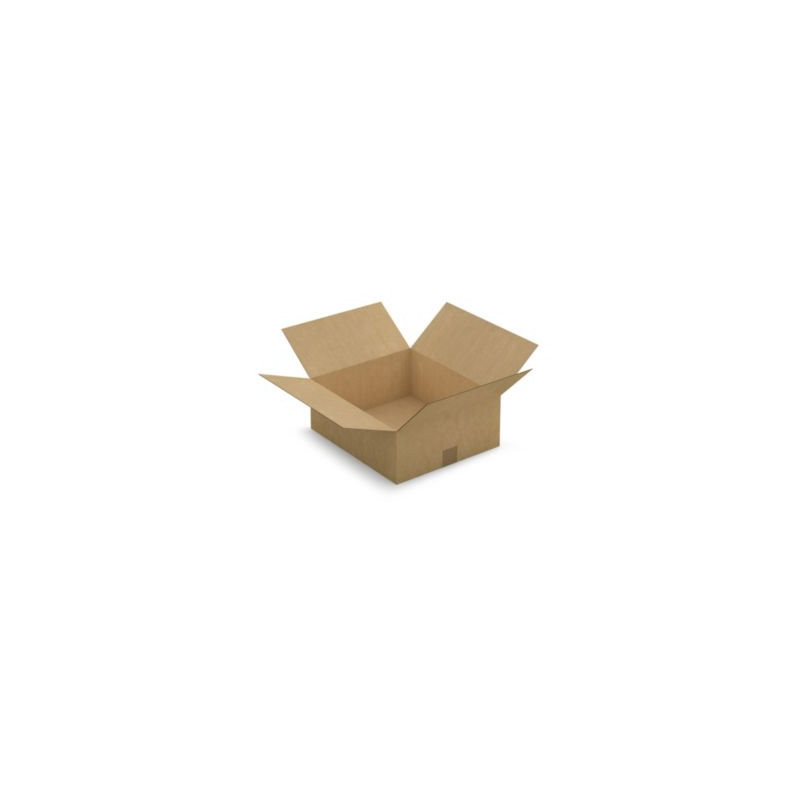 Caisse carton brune simple cannelure RAJA 40x35x15 cm