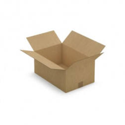 Caisse carton brune simple cannelure RAJA 45x30x20 cm