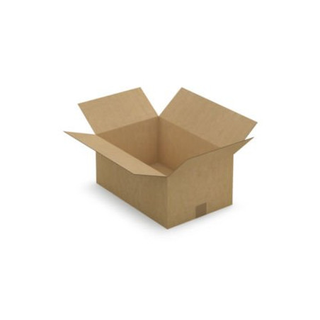 Caisse carton brune simple cannelure RAJA 45x30x20 cm