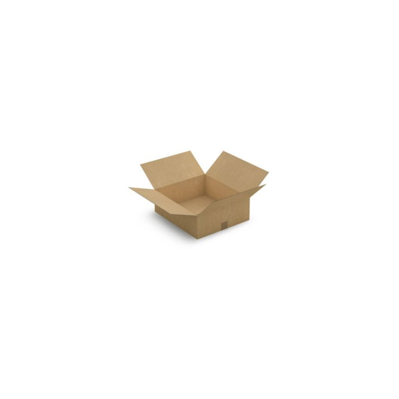 Caisse carton plate brune simple cannelure RAJA 45x40x15 cm