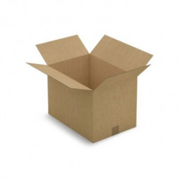 Caisse carton brune simple cannelure RAJA 43x30x30 cm