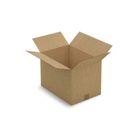 Caisse carton brune simple cannelure RAJA 43x30x30 cm