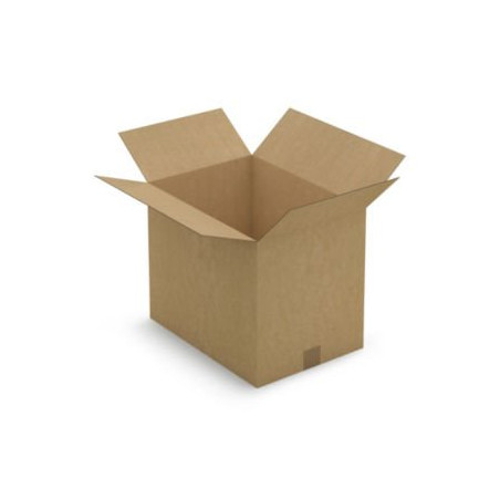 Caisse carton brune simple cannelure RAJA 43x31x35 cm