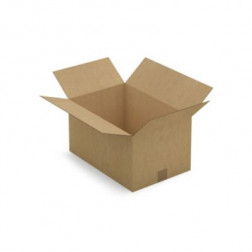 Caisse carton brune simple cannelure RAJA 45x30x24 cm