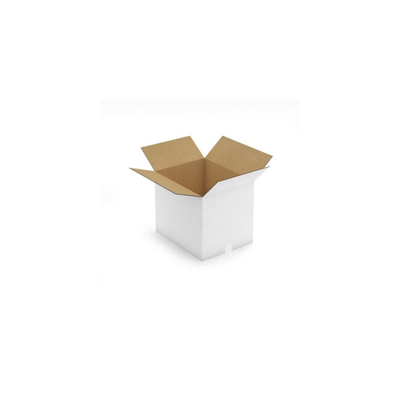 Caisse carton blanche double cannelure RAJA 48,5x38,5x40 cm