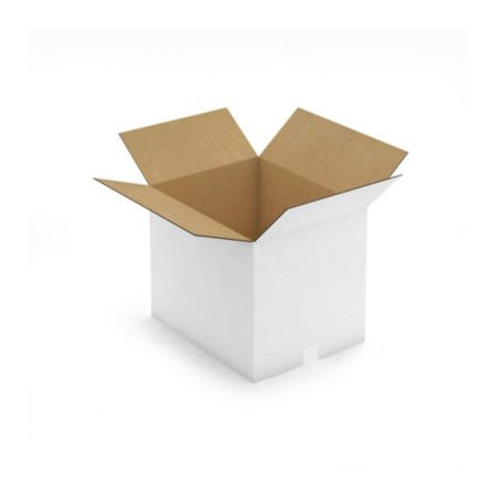 Caisse carton blanche double cannelure RAJA 48,5x38,5x40 cm