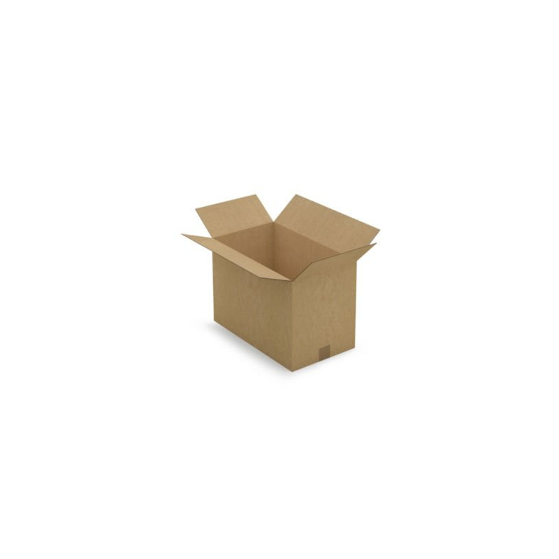 Caisse carton brune simple cannelure RAJA 48x28x33 cm