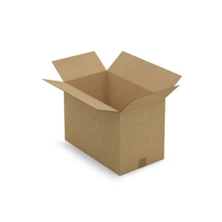 Caisse carton brune simple cannelure RAJA 48x28x33 cm