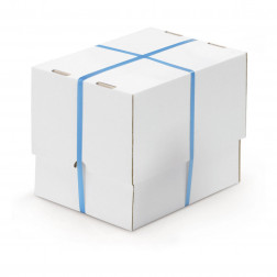 Caisse carton télescopique blanche simple cannelure 30,5x21,5x10,5/18 cm