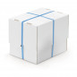 Caisse carton télescopique blanche simple cannelure 30,5x21,5x10,5/18 cm