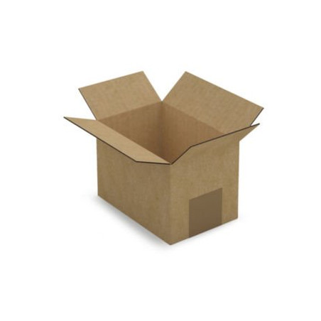 Caisse carton brune simple cannelure RAJA 15x10x10 cm