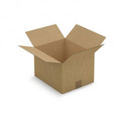 Caisse carton brune simple cannelure RAJA 30x25x20 cm