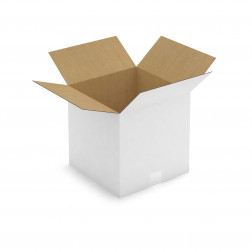 Caisse carton blanche simple cannelure RAJA 30x20x15 cm