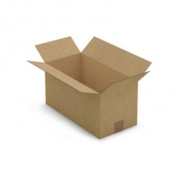 Caisse carton brune simple cannelure RAJA 40x20x20 cm