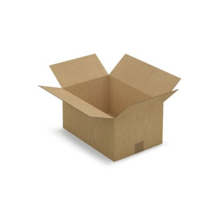 Caisse carton brune simple cannelure RAJA 40x27x20 cm