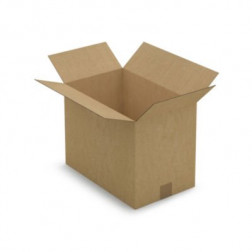 Caisse carton brune simple cannelure RAJA 40x25x30 cm