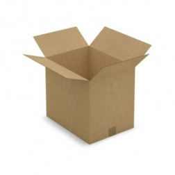 Caisse carton brune simple cannelure RAJA 40x30x35 cm