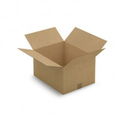 Caisse carton brune simple cannelure RAJA 45x35x25 cm