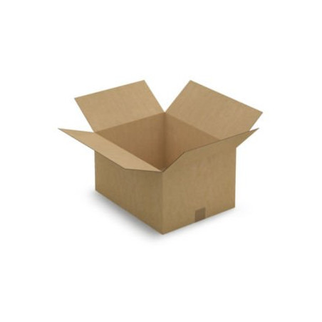 Caisse carton brune simple cannelure RAJA 45x35x25 cm