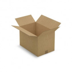 Caisse carton brune simple cannelure RAJA 45x30x30 cm