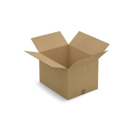 Caisse carton brune simple cannelure RAJA 45x35x30 cm