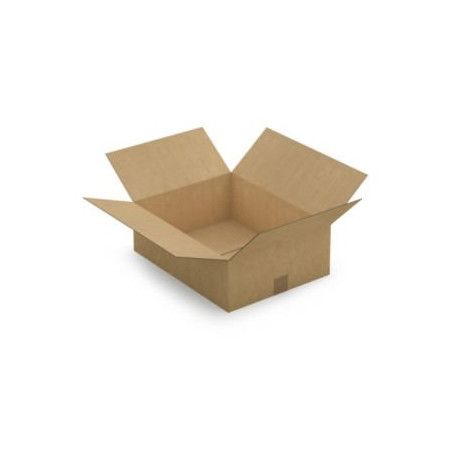 Caisse carton brune simple cannelure RAJA 45x35x15 cm