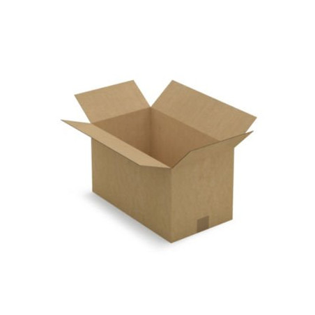 Caisse carton brune simple cannelure RAJA 46x26x26 cm