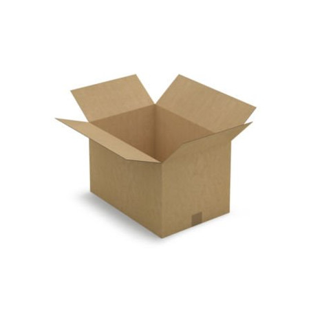 Caisse carton brune simple cannelure RAJA 48x33x30 cm