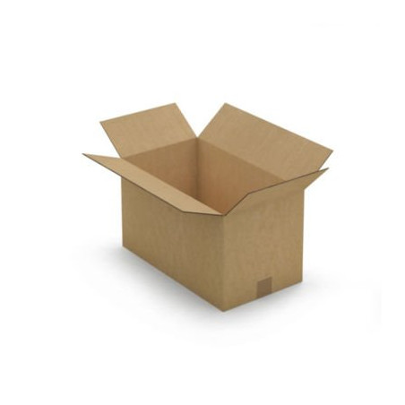 Caisse carton brune double cannelure RAJA 46x26x26 cm