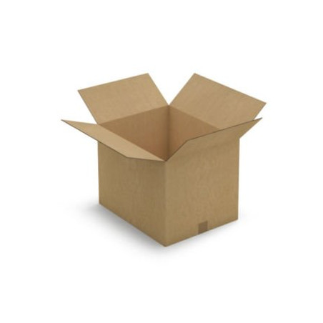 Caisse carton brune double cannelure renforcée RAJA 48,5x38,5x37 cm