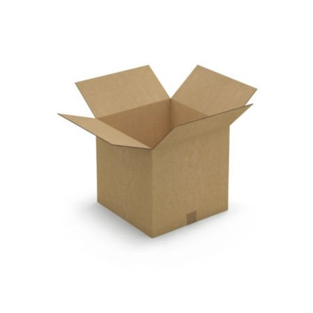 Caisse carton brune double cannelure renforcée RAJA 38,5x38,5x37 cm