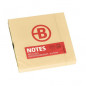 NOTES REPOSITIONNABLES JAUNES RECYCLÉES BRUNEAU 75 X 75 MM - BLOC DE 100 FEUILLES