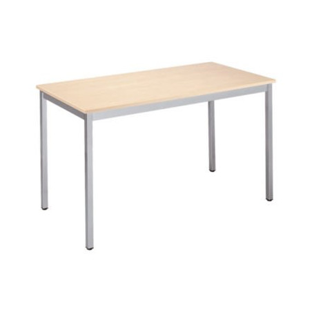 TABLE DOMINO TENDANCE RECT. ERABLE/ALU