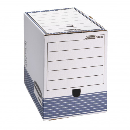 BOÎTE ARCHIVES CARTON BANKERS BOX BY FELLOWES DOS 20 CM BLEUE