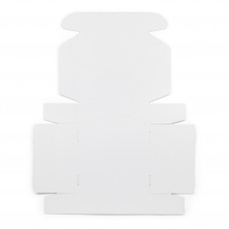 Boîte carton avec fermeture latérale intérieur blanc 40 x 40 x 12 cm